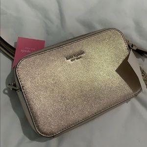 Kate Spade Gold Double Zip Small Crossbody